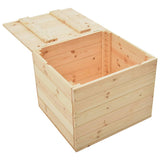 Storage Box 60x54x50.7 cm Solid Pine Wood - Side View