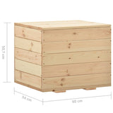 Storage Box 60x54x50.7 cm Solid Pine Wood - Close-Up Angle