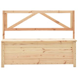 Storage Bench 120 cm Solid Pine Wood - Side View