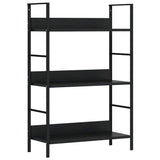 3-Layer Book Shelf Black 60x27.6x90.5 cm Engineered Wood