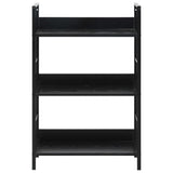 3-Layer Book Shelf Black 60x27.6x90.5 cm Engineered Wood - Side View