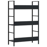 3-Layer Book Shelf Black 60x27.6x90.5 cm Engineered Wood