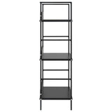3-Layer Book Shelf Black 60x27.6x90.5 cm Engineered Wood - Top-Down View