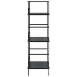 3-Layer Book Shelf Black 60x27.6x90.5 cm Engineered Wood