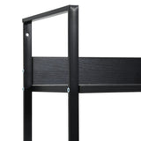 3-Layer Book Shelf Black 60x27.6x90.5 cm Engineered Wood - 45-Degree Angle