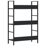 3-Layer Book Shelf Black 60x27.6x90.5 cm Engineered Wood