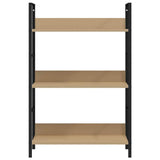 3-Layer Book Shelf Oak 60x27.6x90.5 cm Engineered Wood