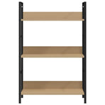 3-Layer Book Shelf Oak 60x27.6x90.5 cm Engineered Wood