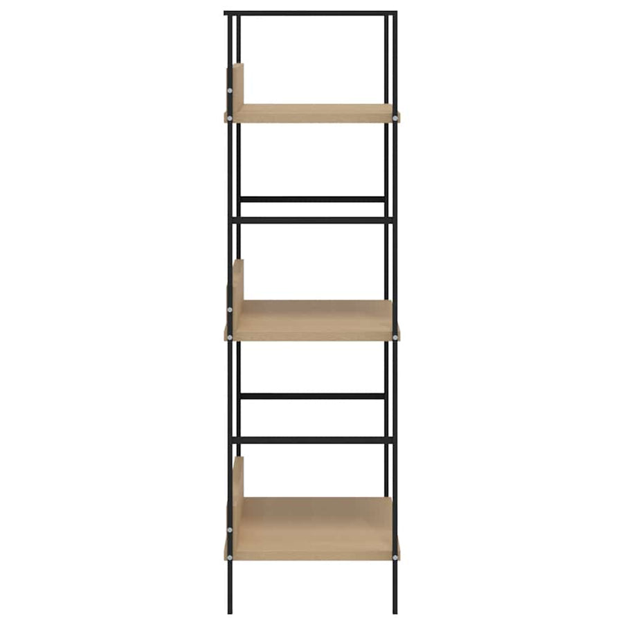 3-Layer Book Shelf Oak 60x27.6x90.5 cm Engineered Wood
