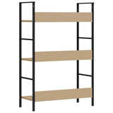 3-Layer Book Shelf Oak 60x27.6x90.5 cm Engineered Wood