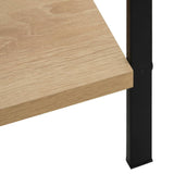 3-Layer Book Shelf Oak 60x27.6x90.5 cm Engineered Wood - Rear View