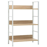 3-Layer Book Shelf Oak 60x27.6x90.5 cm Engineered Wood