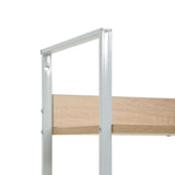 3-Layer Book Shelf Oak 60x27.6x90.5 cm Engineered Wood - 45-Degree Angle