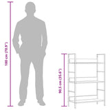 3-Layer Book Shelf Oak 60x27.6x90.5 cm Engineered Wood