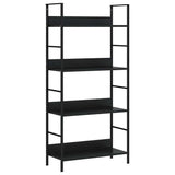 4-Layer Book Shelf Black 60x27.6x124.5 cm Engineered Wood