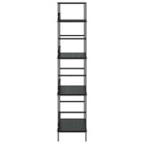 4-Layer Book Shelf Black 60x27.6x124.5 cm Engineered Wood