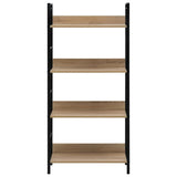 4-Layer Book Shelf Oak 60x27.6x124.5 cm Engineered Wood