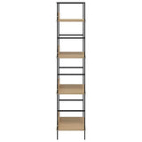4-Layer Book Shelf Oak 60x27.6x124.5 cm Engineered Wood