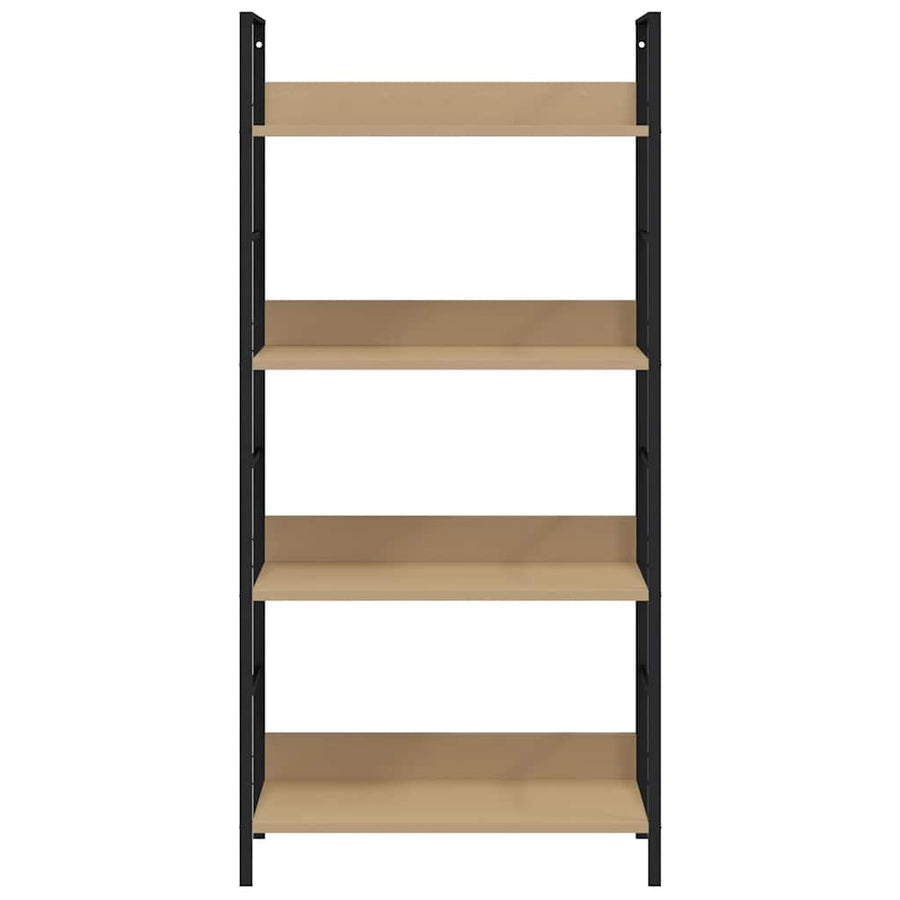 4-Layer Book Shelf Oak 60x27.6x124.5 cm Engineered Wood