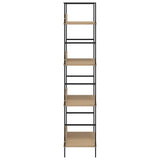 4-Layer Book Shelf Oak 60x27.6x124.5 cm Engineered Wood