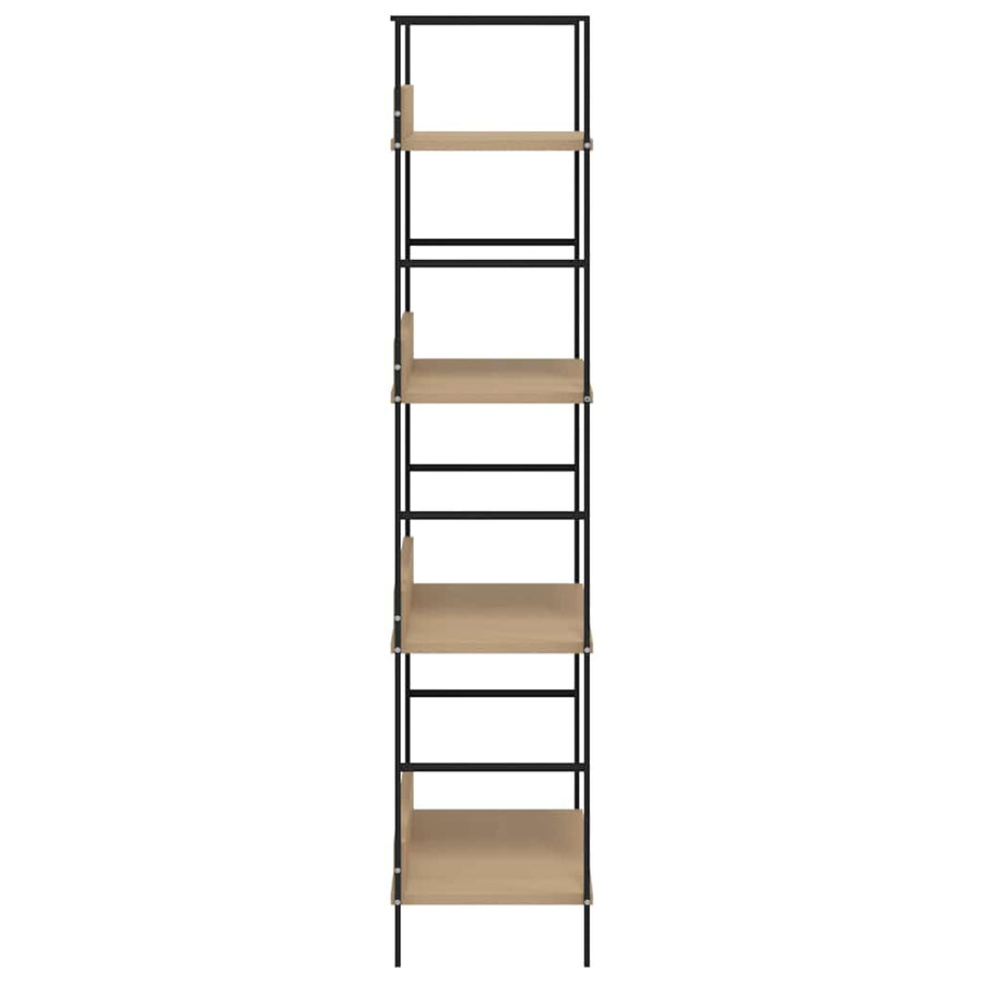 4-Layer Book Shelf Oak 60x27.6x124.5 cm Engineered Wood