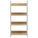 4-Layer Book Shelf Oak 60x27.6x124.5 cm Engineered Wood