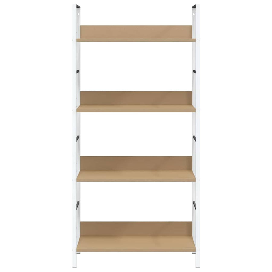 4-Layer Book Shelf Oak 60x27.6x124.5 cm Engineered Wood