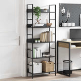 5-Layer Book Shelf Black 60x27.6x158.5 cm Engineered Wood
