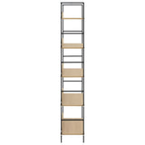 5-Layer Book Shelf Oak 60x27.6x158.5 cm Engineered Wood - Top-Down View