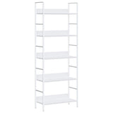 5-Layer Book Shelf White 60x27.6x158.5 cm Engineered Wood
