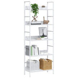 5-Layer Book Shelf White 60x27.6x158.5 cm Engineered Wood - Top-Down View