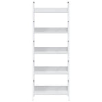 5-Layer Book Shelf White 60x27.6x158.5 cm Engineered Wood