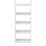 5-Layer Book Shelf White 60x27.6x158.5 cm Engineered Wood - 45-Degree Angle