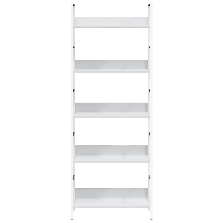 5-Layer Book Shelf White 60x27.6x158.5 cm Engineered Wood