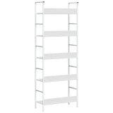 5-Layer Book Shelf White 60x27.6x158.5 cm Engineered Wood