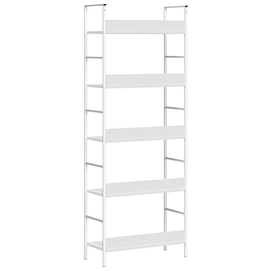 5-Layer Book Shelf White 60x27.6x158.5 cm Engineered Wood