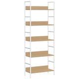 5-Layer Book Shelf Oak 60x27.6x158.5 cm Engineered Wood
