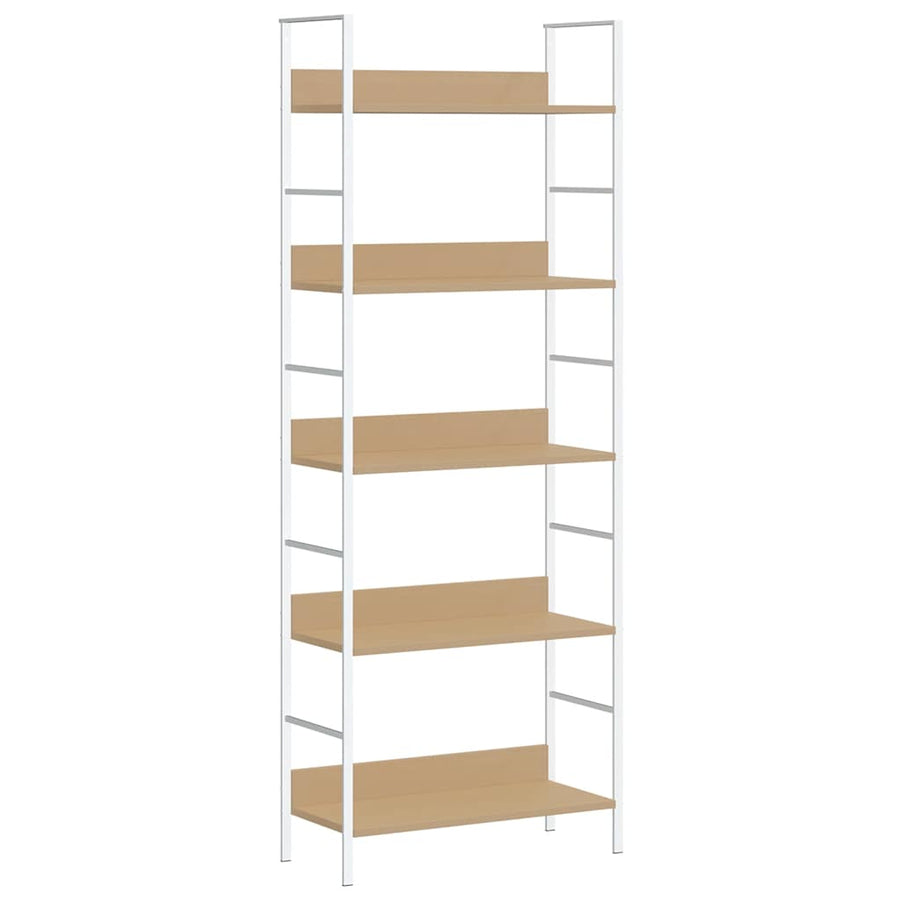 5-Layer Book Shelf Oak 60x27.6x158.5 cm Engineered Wood