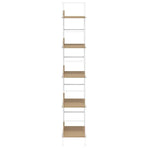 5-Layer Book Shelf Oak 60x27.6x158.5 cm Engineered Wood