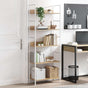 5-Layer Book Shelf Oak 60x27.6x158.5 cm Engineered Wood