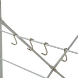 Microwave Cabinet White and Oak 60x39.6x79.5 cm Engineered Wood - Rear View