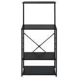 Microwave Cabinet Black 60x39.6x123 cm Engineered Wood