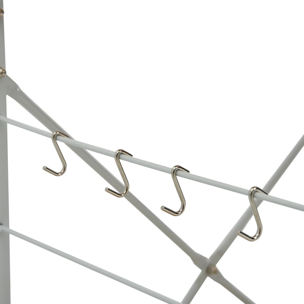 Microwave Cabinet White and Oak 60x39.6x123 cm Engineered Wood