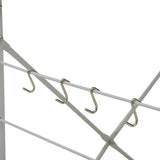 Microwave Cabinet White and Oak 60x39.6x123 cm Engineered Wood - Rear View