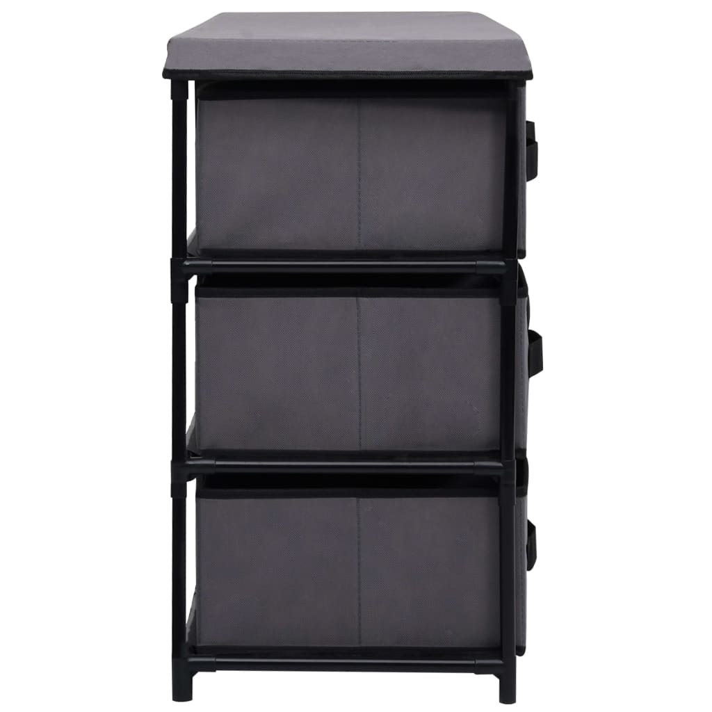 Storage Cabinet with 6 Drawers 55x29x55 cm Grey Steel