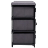Storage Cabinet with 6 Drawers 55x29x55 cm Grey Steel - Rear View