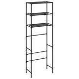 3-Tier Storage Rack over Toilet Black 53x28x169 cm