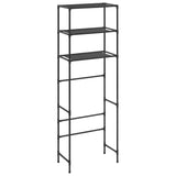 3-Tier Storage Rack over Toilet Black 53x28x169 cm - Front View