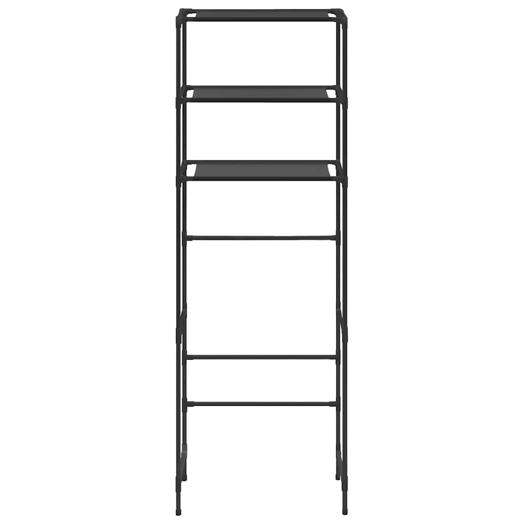 3-Tier Storage Rack over Toilet Black 53x28x169 cm