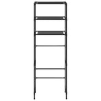 3-Tier Storage Rack over Toilet Black 53x28x169 cm